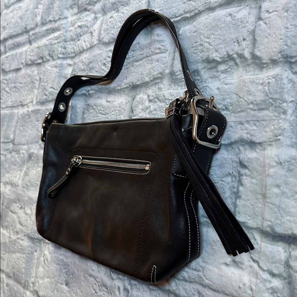 Coach Black Leather Shoulder Bag - Picture 6 of 7